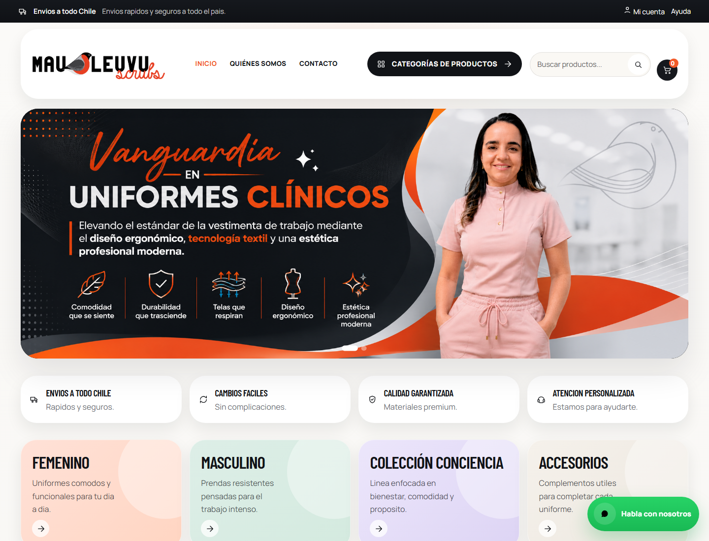 Vista previa del ecommerce de Mauleuvu desarrollado por Planbox